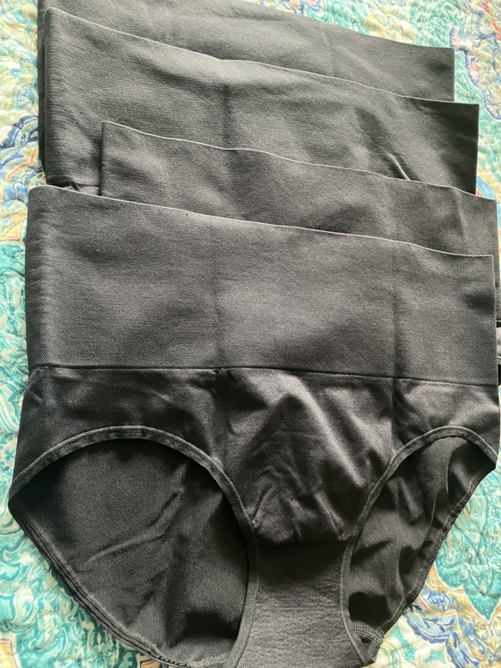 4 lot Jockey Women's Black Seamless High-Waist Briefs